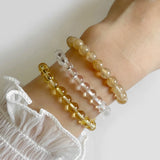 3Pcs Natural Stone Beaded Bracelet 6mm Beads for Women Men Party Gift
