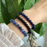 3Pcs Natural Stone Beaded Bracelet 6mm Beads for Women Men Party Gift