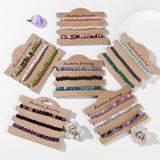 3Pcs Natural Stone Beaded Bracelet 6mm Beads for Women Men Party Gift