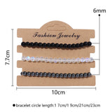 3Pcs Natural Stone Beaded Bracelet 6mm Beads for Women Men Party Gift