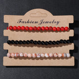 Natural Stone Bracelets Set Quartzs Fluorite Hematite Bead Bracelet