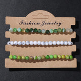 Natural Stone Bracelets Set Quartzs Fluorite Hematite Bead Bracelet