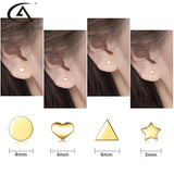 925 Silver Zircon Earrings Set Girl Gift Cartilage Piercing Dainty aretes R5