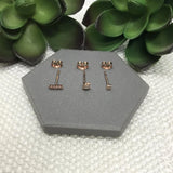 925 Silver Zircon Earrings Set Girl Gift Cartilage Piercing Dainty aretes R5