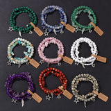 3Pcs/set Rose Quartz Beads Bracelet Amazonite Opal Bead