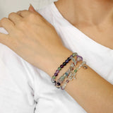 3Pcs/set Rose Quartz Beads Bracelet Amazonite Opal Bead