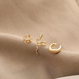 Punk Snake Clip Earrings Set No Piercing