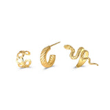 Punk Snake Clip Earrings Set No Piercing
