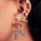 Punk Snake Clip Earrings Set No Piercing