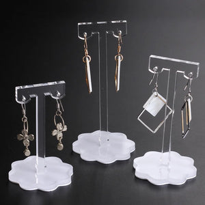 3Pcs/set Clear Acrylic Earrings Storage Display Stand Hanging Eardrop Rack
