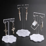 3Pcs/set Clear Acrylic Earrings Storage Display Stand Hanging Eardrop Rack