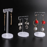 3Pcs/set Clear Acrylic Earrings Storage Display Stand Hanging Eardrop Rack