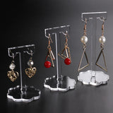3Pcs/set Clear Acrylic Earrings Storage Display Stand Hanging Eardrop Rack