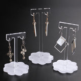 3Pcs/set Clear Acrylic Earrings Storage Display Stand Hanging Eardrop Rack