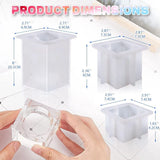 3-Piece Epoxy Resin Molds for Tea Light Candle Holder