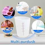 3Pcs Epoxy Resin Cups Plastic Graduated Cup Clear Scale Mixing Paint