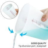 3Pcs Epoxy Resin Cups Plastic Graduated Cup Clear Scale Mixing Paint
