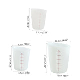 3Pcs Epoxy Resin Cups Plastic Graduated Cup Clear Scale Mixing Paint