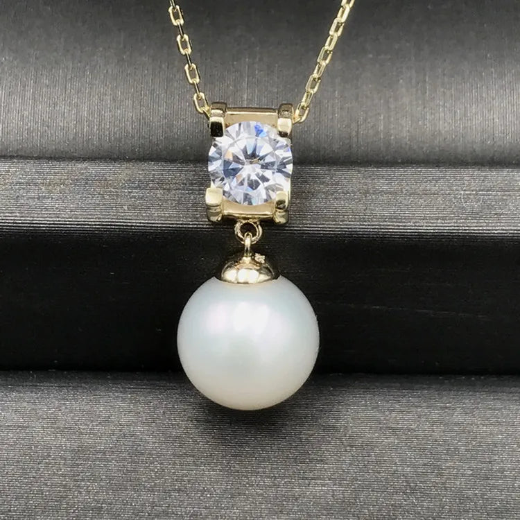 3Pcs Princess Pendant Chain S925 Silver Necklace Women DIY Pearl Choker