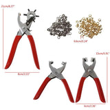 3-Piece Leather Hole Punch Tool Set for Belts and Stamping