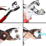 3-Piece Leather Hole Punch Tool Set for Belts and Stamping