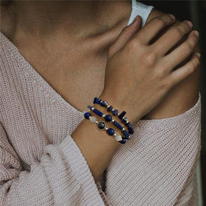 3-Piece Purple Amethyst Slimming Bracelet Set
