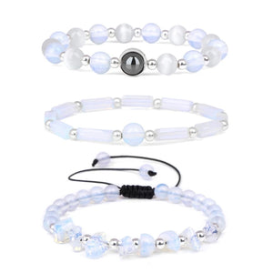 3-Piece Purple Amethyst Slimming Bracelet Set