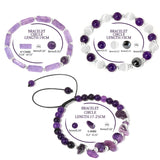 3-Piece Purple Amethyst Slimming Bracelet Set