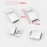 Rectangle Magnetic Clasp for 10x2mm Leather Bracelet