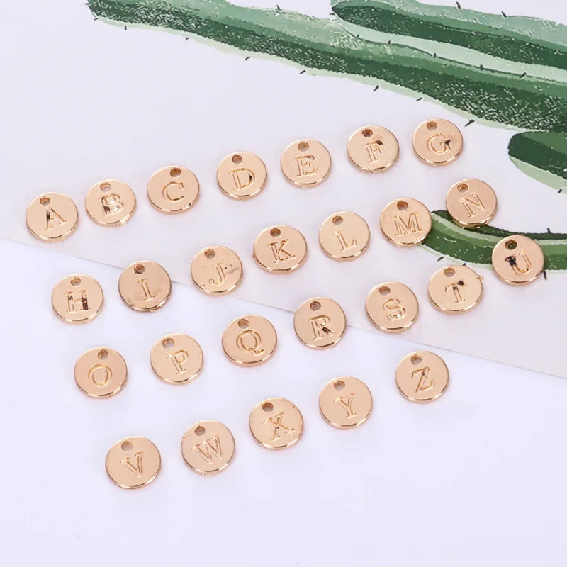 3Sets A-Z 26 Alphabet Charms for Jewelry Making 10mm Round Letter