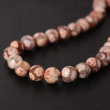 Wholesale 12mm Red Football Dzi Onyx Faceted Round Beads