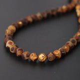 Brown Football Stripe Tibetan Dzi Onyx Beads 6/8/10/12mm
