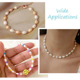 3Strands Freshwater Pearl Beads High Rice Shape Loose Beads DIY Women Bracelet