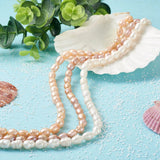 3Strands Freshwater Pearl Beads High Rice Shape Loose Beads DIY Women Bracelet