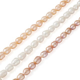 3Strands Freshwater Pearl Beads High Rice Shape Loose Beads DIY Women Bracelet