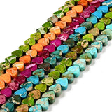 Natural Stone Heart Beads Strand Colorful Jewelry Making 6x6~6.5x3mm