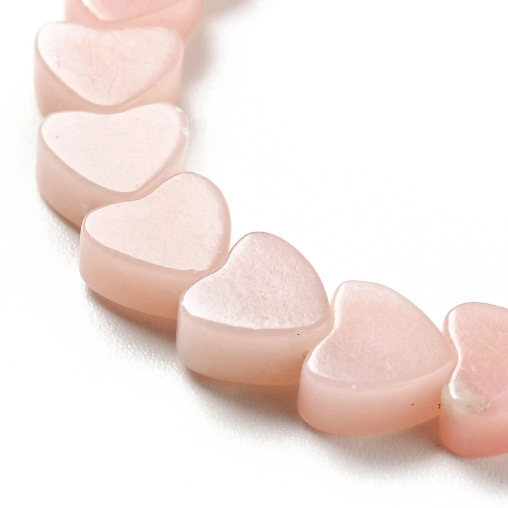 Natural Stone Heart Beads Strand Colorful Jewelry Making 6x6~6.5x3mm