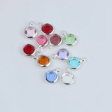 12pcs Mixed Birthstone Charms 6mm for Necklace (1c each month) Accessories