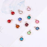 12pcs Mixed Birthstone Charms 6mm for Necklace (1c each month) Accessories