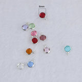 12pcs Mixed Birthstone Charms 6mm for Necklace (1c each month) Accessories