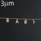 3UMeter Crystal Name Bracelet Personalize Choker Women Heart Necklace