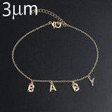 3UMeter Crystal Name Bracelet Personalize Choker Women Heart Necklace