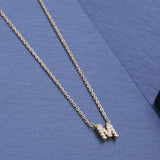 3U Zirconia Necklace Lady Stone Initial Necklace Women Gift
