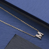 3U Zirconia Necklace Lady Stone Initial Necklace Women Gift