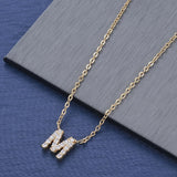 3U Zirconia Necklace Lady Stone Initial Necklace Women Gift