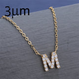 3U Zirconia Necklace Lady Stone Initial Necklace Women Gift