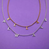 3UMeter Classic Letter Pendant Necklace Personalized Vintage Choker