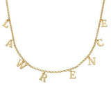 3UMeter Classic Letter Pendant Necklace Personalized Choker Gift