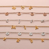 3UMeter Classic Letter Pendant Necklace Personalized Choker Gift