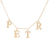 3UMeter Classic Letter Pendant Necklace Personalized Vintage Choker